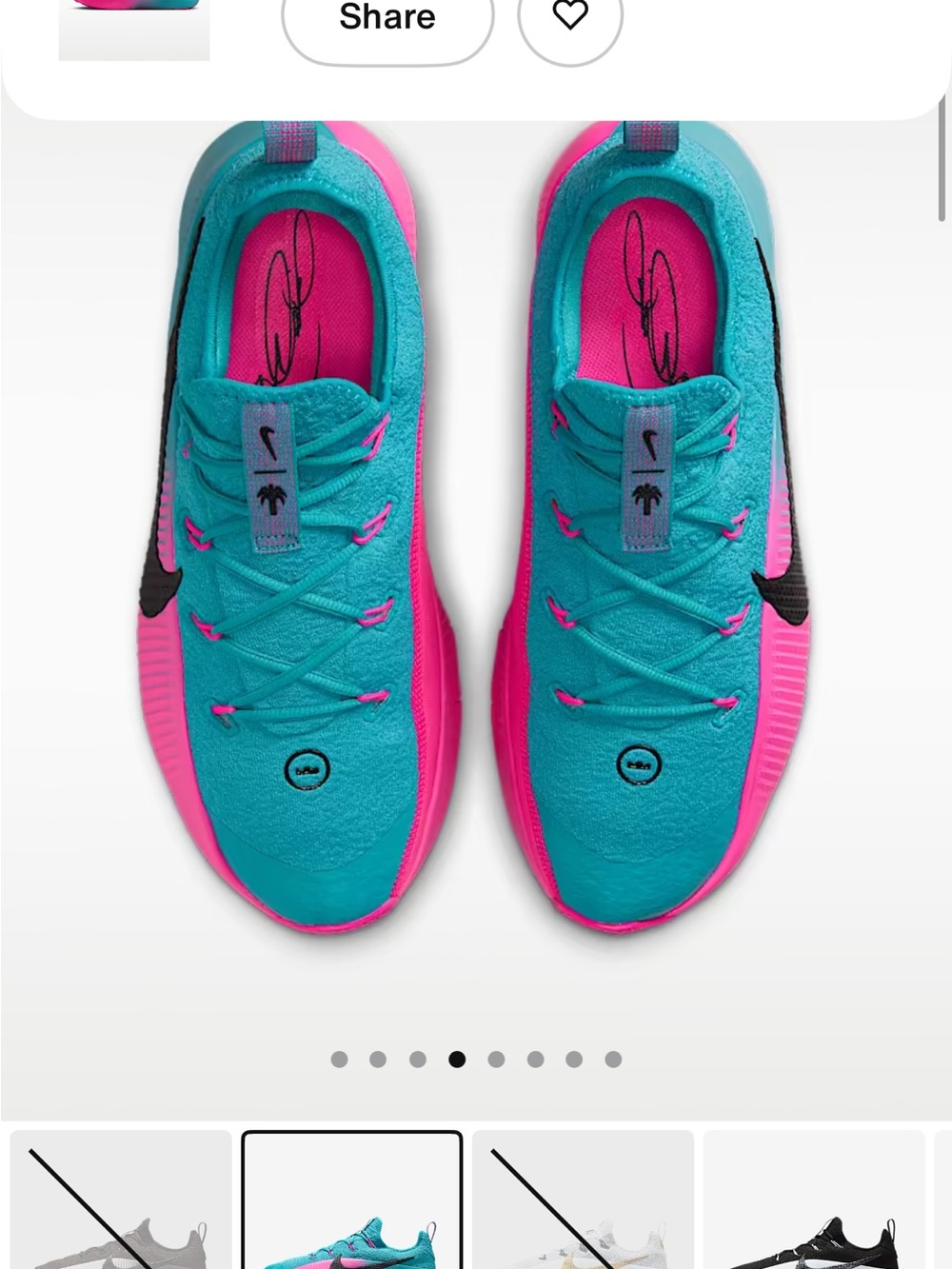 Nike Teal & Hot Pink Low-Top Sneakers